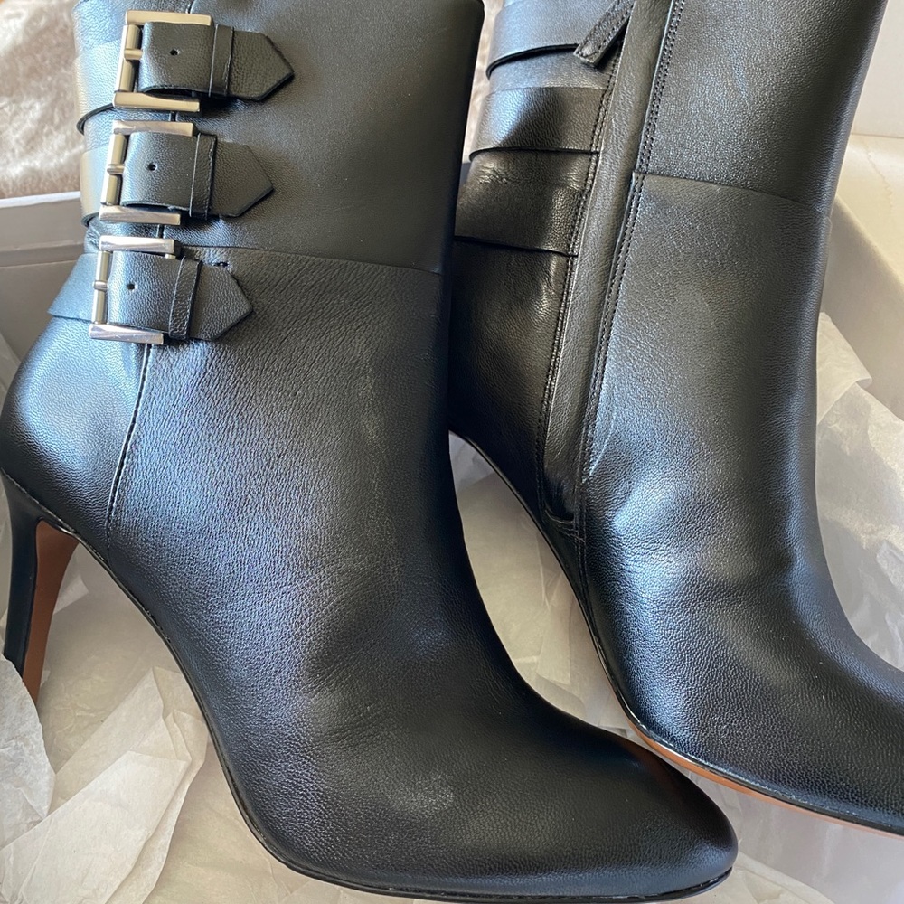 Nine West Black Leather Boots, size 9